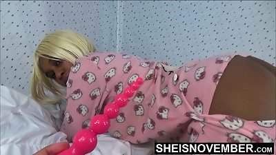 My poop slot Stabbed With ass plug By Moms Husband, ultra-cute ebony Step daughter-in-law Wearing hello kitten Pajamas, Get Her tight rear entrance insertion on Sheisnovember