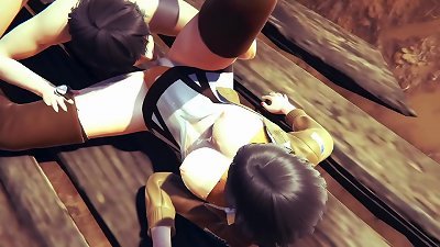 attack On Titans manga porn - Mikasa do a suck off and then he do to her a cunnilingus  - manga porn anime porn asian chinese Game porn