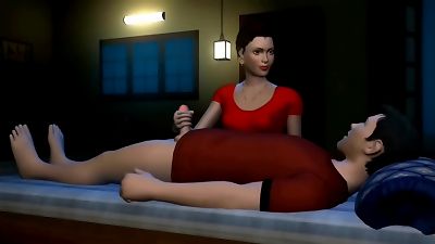 molten super-sexy stepmom share sofa with stepson romantic sex