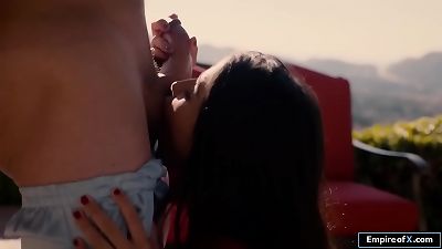 Teen blowjobs then fucked by a stranger