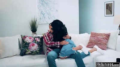 Stepdad fucks stepteen so she will stay