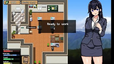 Life pressure [ hentai Game ] Ep.1 pummeling the YOGA instructor to relieve stress from work !