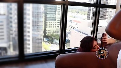 MABE5: LOLA ROSE deepthroats ME AND rides ME UNTIL I cum two times (ACCIDENTAL CREAMPIE)