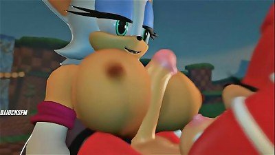 Rouge the bat titfucks admirer created character