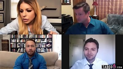 Huge tits employee Brooklyn Chase did not know it was a video converse