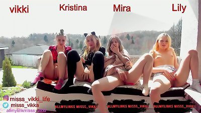 four fuckboxes get turned on by mountain air and screw Misss Vikki