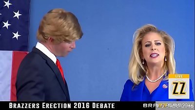Donald Drumpf tears up Hillary Clayton during a discussion