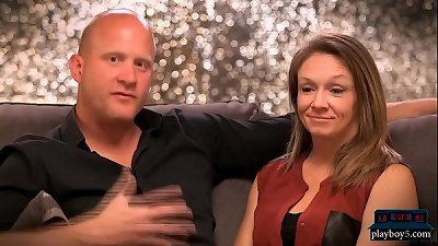 fledgling couple very first time threesome with an open minded damsel