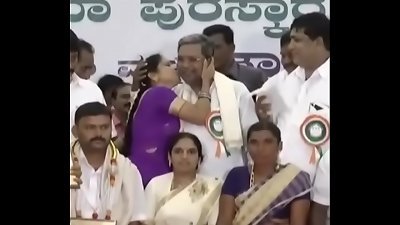 Indian Aunty kissed in public