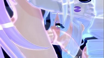 Futa Nepgear x Uni - throat pound