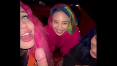 girls surprised fellow and bj'ed him off on boat