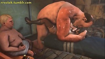 Lulu fucked rock hard in 3 dimensional monster porn animation