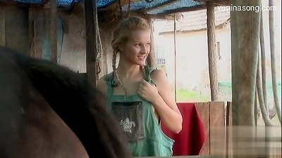 elder stud romping platinum-blonde teenage