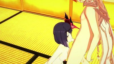 Genshin influence anime porn - Sara x Aether firm lovemaking full [Handjob, blowjob, tit banging and creampie] - asian japanese manga anime game porn