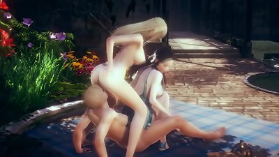 hentai Uncensored - futanari sex with 2 asian girls - chinese chinese manga anime Film Game porno