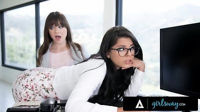 GIRLSWAY - Angry superior manager Needs Incompetent rookie IT Gina Valentina To satisfy Her