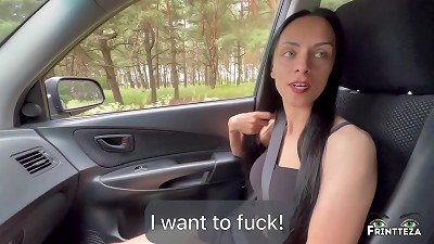 StepSister penetrate and deepthroat in the Car. Throatpie Public