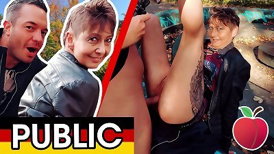 Weird-looking German grandmother â–¼ cougar â–¼ Rubina takes phat dick in public! Dates66.com
