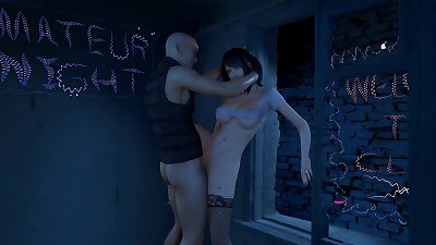 3-dimensional lean chinese babe wearing sex fishnets have xxx bang-out