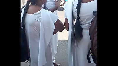 tamil scorching college ladies showing boulder-holder in transparent dress