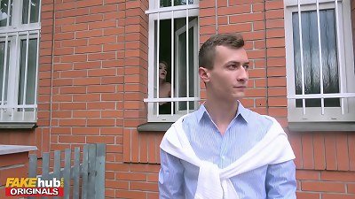 FAKEhub - cheating fertitle thick tits platinum-blonde wife gets pummeled rock hard and swift and takes a deep internal ejaculation in her wet cunt while hubby looks for her from an estate agent with huge penis