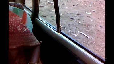 Indian sales damsel enjoyed by her boss in car(ipad)