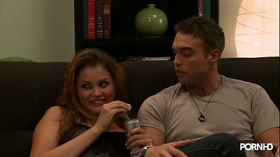 unsatisfied wild wife hump in front of her husband