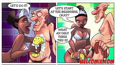 giving the elder man a tub - The wild Home Tittle 7