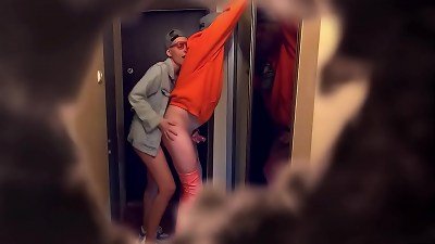 Hidden camera - Neighbor dame fucks her boyfriend. Are they perverts?