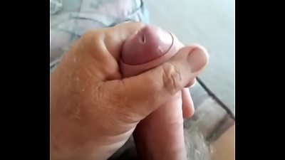 Playing with my hard fuckpole at home